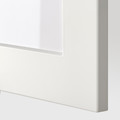 METOD Corner wall cab w carousel/glass dr, white/Stensund white, 68x100 cm