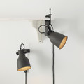 HEKTAR Wall/clamp spotlight, dark grey