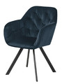 Upholstered Chair Lola, auto return, velvet, navy blue