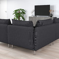 SÖDERHAMN Corner sofa, 6-seat, Fridtuna dark grey