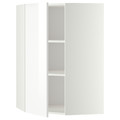 METOD Corner wall cabinet with shelves, white, Ringhult white, 68x100 cm