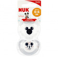 NUK Soother Pacifier Disney Mickey Mouse 2pcs 0-6m, grey