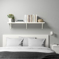 BERGSHULT / SANDSHULT Wall shelf, white, white stained aspen, 120x30 cm