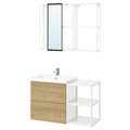 ENHET Bathroom, white/oak effect, 102x43x65 cm