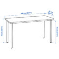 ANFALLARE / ADILS Desk, bamboo/white, 140x65 cm