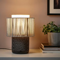 SYMFONISK Speaker lamp w Wi-Fi, textile shade, black/white