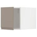 METOD Top cabinet, white/Upplöv matt dark beige, 40x40 cm