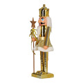 Nutcracker Christmas Decoration 38cm, crown, gold