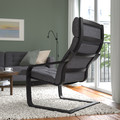 POÄNG Armchair, black-brown/Gunnared dark grey