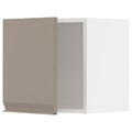 METOD Wall cabinet, white/Upplöv matt dark beige, 40x40 cm