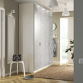 PAX / MISTUDDEN Wardrobe combination, white/grey patterned, 200x60x236 cm