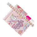 School Set Magical Unicorn - Notepad, Pencils, Hghlighter, Eraser, Sharpener