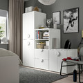 SMÅSTAD / PLATSA Storage combination, white/white, 180x57x181 cm