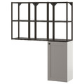 ENHET Storage combination for laundry, anthracite/grey frame, 120x32x150 cm