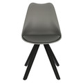 Dining Chair Norden Star Square, black/dark grey