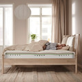 NORDLI Bed frame with storage and mattress, with headboard white/Åkrehamn firm, 160x200 cm