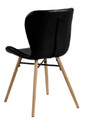 Chair Batilda Retro, faux leather, black