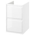 ÄNGSJÖN Wash-stand with drawers, high-gloss white, 40x48x63 cm