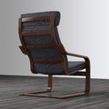 POÄNG Armchair, brown, Hillared Anthracite