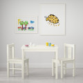 KRITTER Children's table, white, 59x50 cm