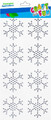 Christmas Crystal Stickers Snowflake 8pcs