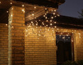 Christmas LED Lighting Curtain Icicles 100 LED 4.8m, warm white, flash, in-/outdoor