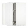 METOD Corner wall cabinet with carousel, white/Stensund white, 68x80 cm