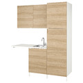 ENHET Laundry, white/oak effect, 183x63.5x222.5 cm