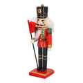 Nutcracker Christmas Decoration 15cm, red/cap