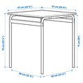 GRÅSALA Table, grey/grey, 67x67x75 cm