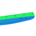 Starpak Plastic Ruler 15cm, dark blue/green