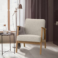 EKENÄSET Armchair, oak/Gunnared beige