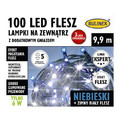 Christmas Lights In-/Outdoor 100 LED 9.9m, flash, cool white/blue