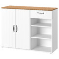 SKRUVBY Sideboard, white, 120x38x90 cm