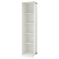 PAX Add-on corner unit with 4 shelves, white, 53x58x236 cm
