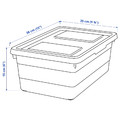 SOCKERBIT Box with lid, white, 38x25x15 cm