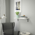 BERGSHULT / KROKSHULT Wall shelf, white, anthracite, 80x30 cm