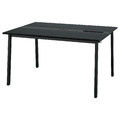 MITTZON Conference table, black stained ash veneer/black, 140x108x75 cm