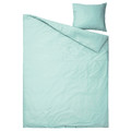 GUCKUSKO Duvet cover and pillowcase, light turquoise, 150x200/50x60 cm