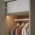 ÖVERSIDAN LED wardrobe lighting strp w sensor, dimmable grey-beige, 46 cm