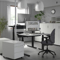 MITTZON Desk sit/stand, electric white/black, 120x60 cm