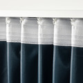 ROSENMANDEL Room darkening curtains, 1 pair, dark blue, 135x300 cm