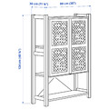 IVAR Shelving unit with doors, pine, 89x30x124 cm