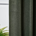 ANNAKAJSA Room darkening curtains, 1 pair, dark green, 145x300 cm