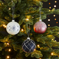 Christmas Glass Baubles Set Midnight Dreams 6pcs