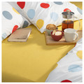 BRUKSVARA Fitted sheet, yellow, 140x200 cm