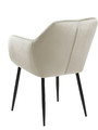 Upholstered Chair Emilia Velvet, sand/black