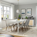 EKEDALEN / KLINTEN Table and 6 chairs, white/Kilanda light beige, 180/240 cm