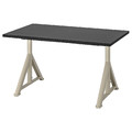 IDÅSEN Desk, black/beige, 120x70 cm