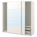 PAX / MEHAMN/AULI Wardrobe combination, white double sided/white mirror glass, 200x66x201 cm